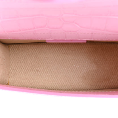 Jacquemus Calfskin Crocodile Embossed Le Bambino Pink 5 of 15