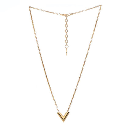 Louis Vuitton Essential V Necklace Gold 3 of 8