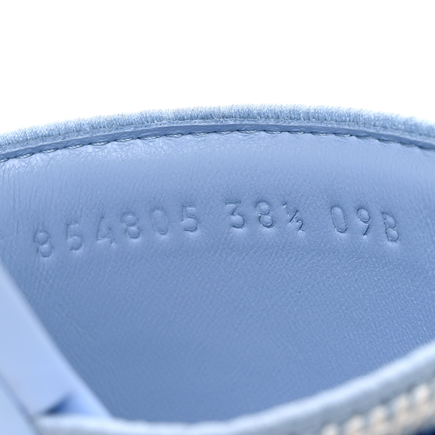 Gucci Jacquard Logo Embroidered Luna Slide Sandals 38.5 Sky Blue 10 of 10