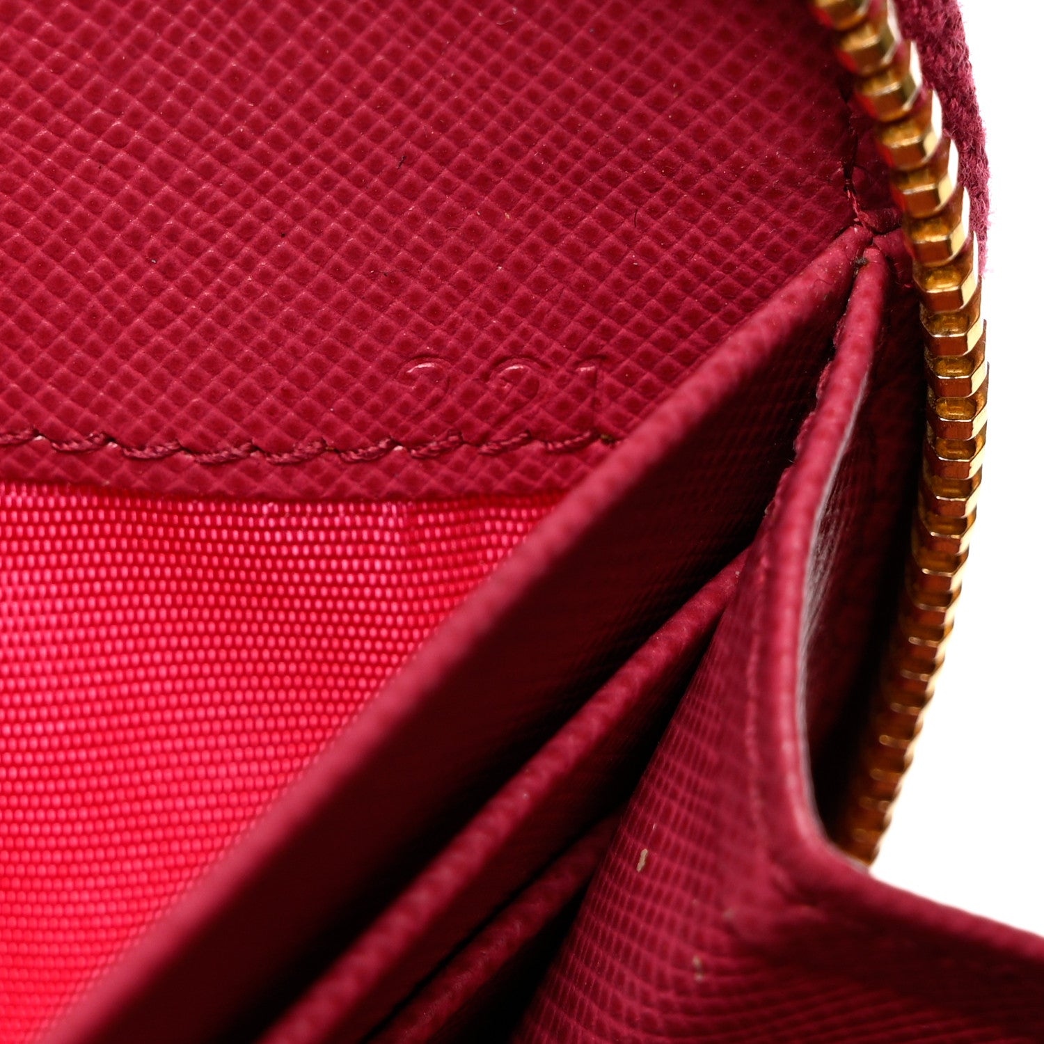 Prada Saffiano Metal Zip Around Wallet Peonia 7 of 12