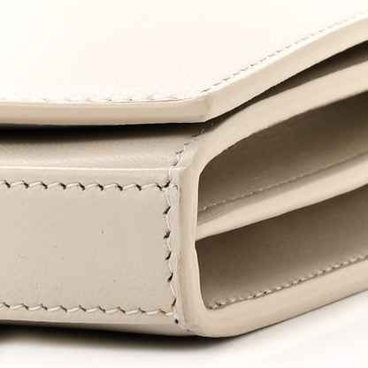 Saint Laurent Smooth Calfskin Tri-Metal Cassandre Wallet On Chain WOC 9 of 15