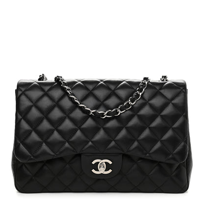 Chanel Lambskin Quilted Jumbo Single Flap Black 1 of 9