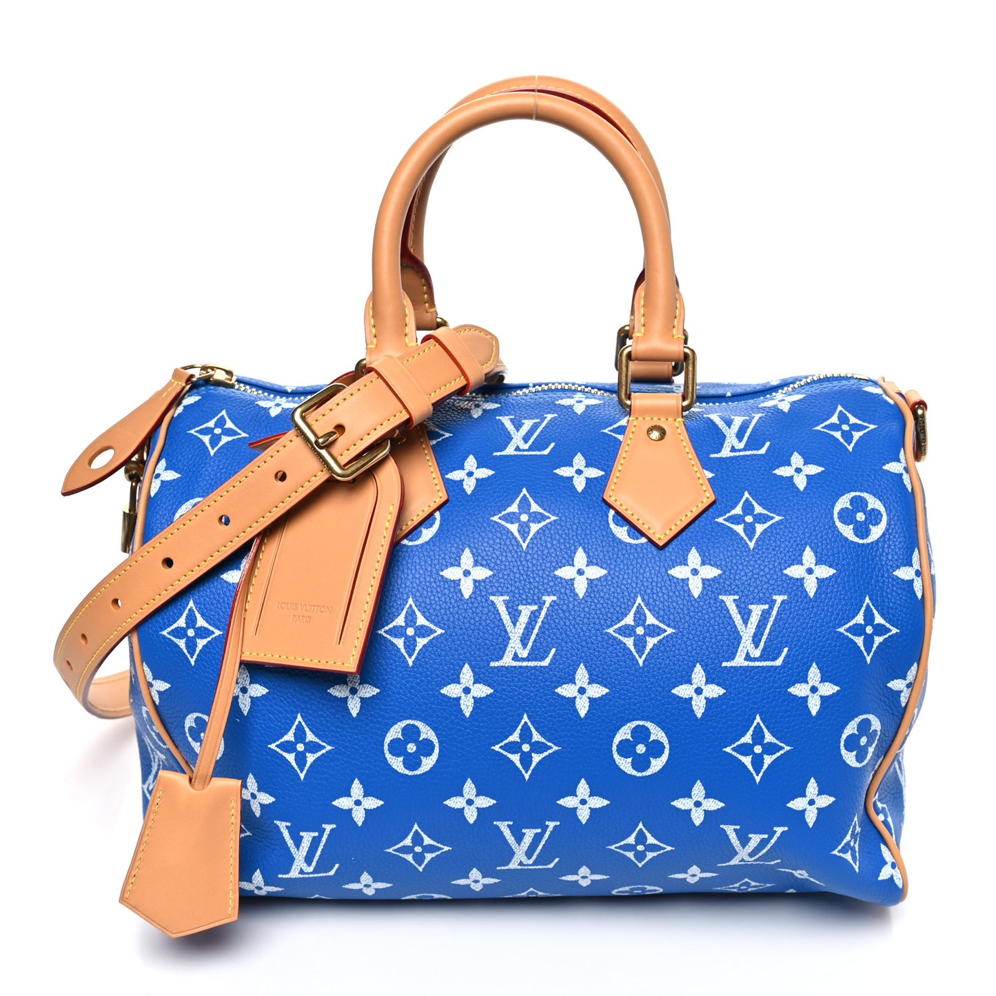Calfskin Monogram Speedy P9 Bandouliere 30 Blue