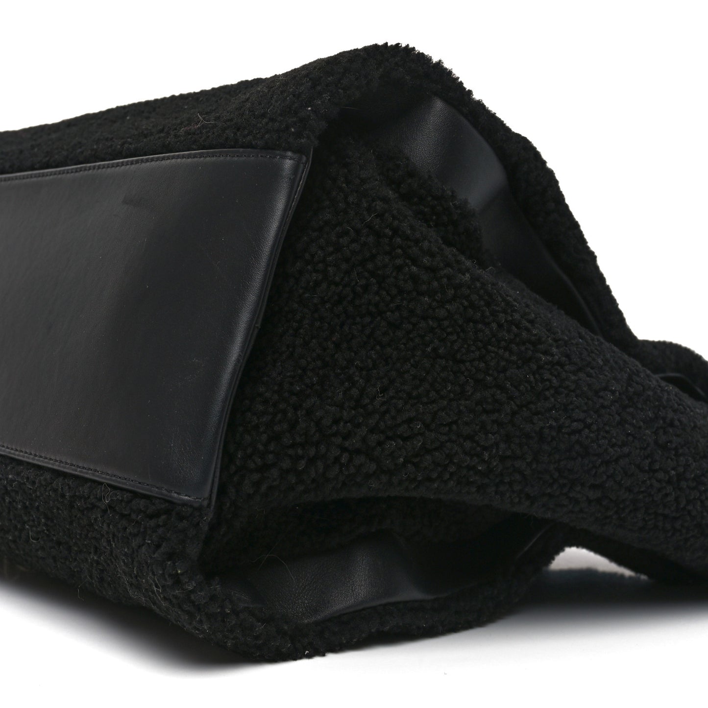 Shearling Large Deauville Tote Black