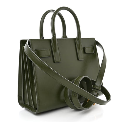 Saint Laurent Calfskin Nano Supple Sac De Jour Green 3 of 10