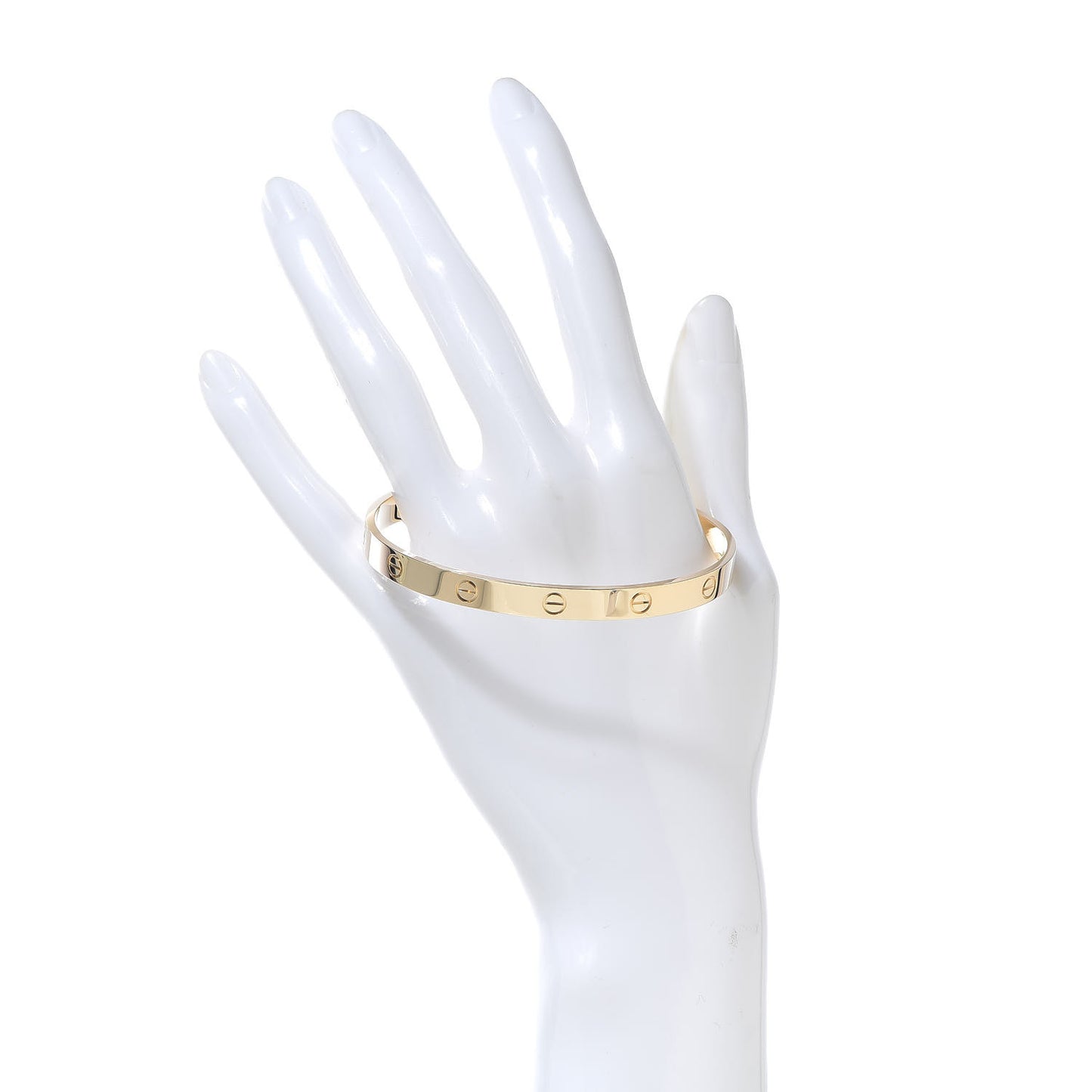 18K Yellow Gold LOVE Cuff Bracelet 20