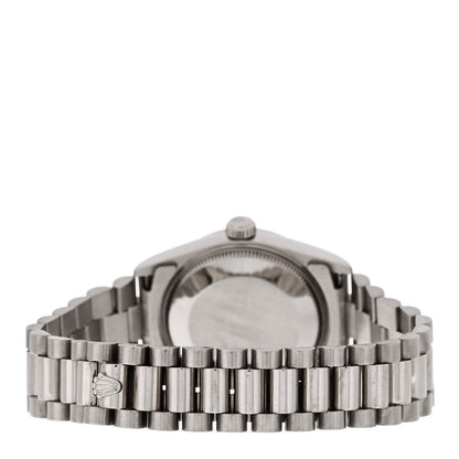 Rolex 18K White Gold Diamond 31mm Datejust President Watch Silver 68279 3 of 4