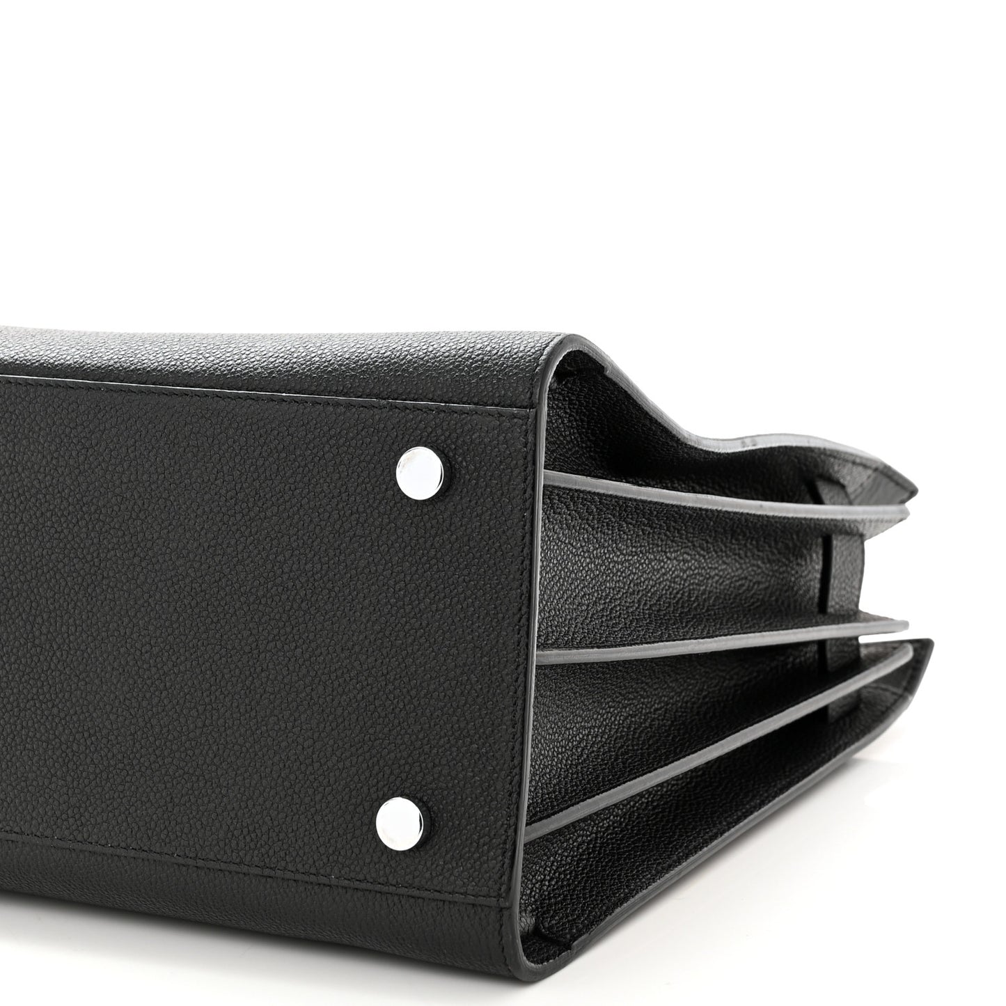 Grained Calfskin Small Sac De Jour Black