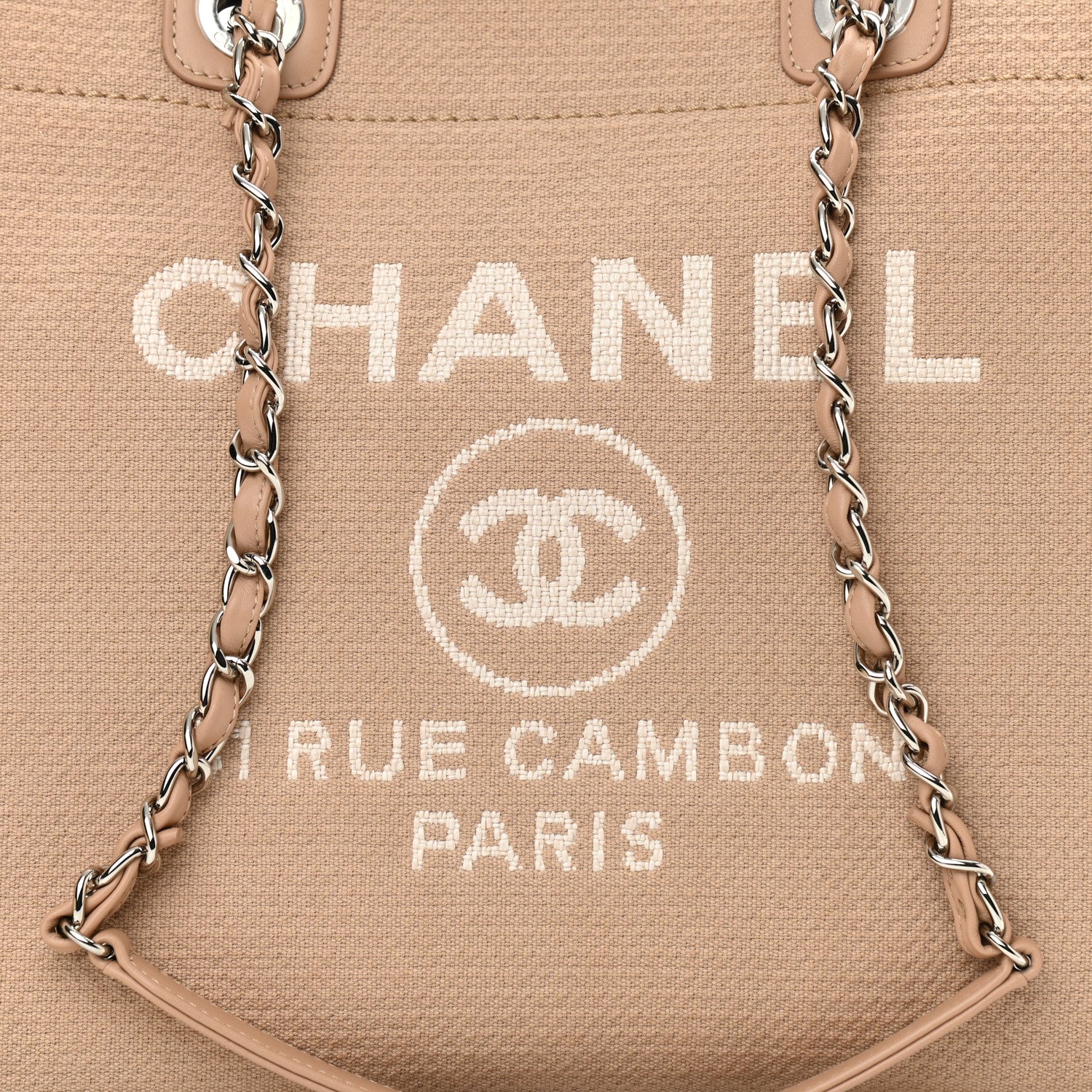 Chanel Mixed Fibers Medium Deauville Tote Beige 9 of 13