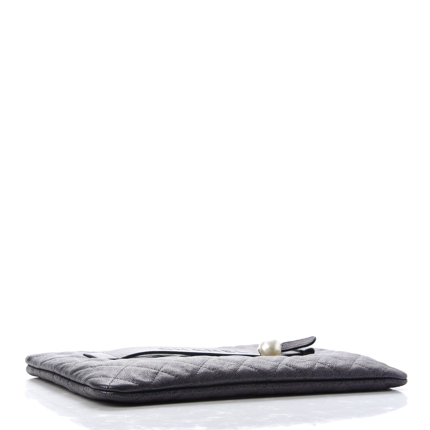 Chanel Iridescent Caviar Medium Night by the C Pouch Clutch Black 4 of 10