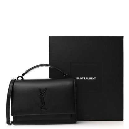 Saint Laurent Calfskin Monogram Sunset Chain Wallet Black 18 of 18