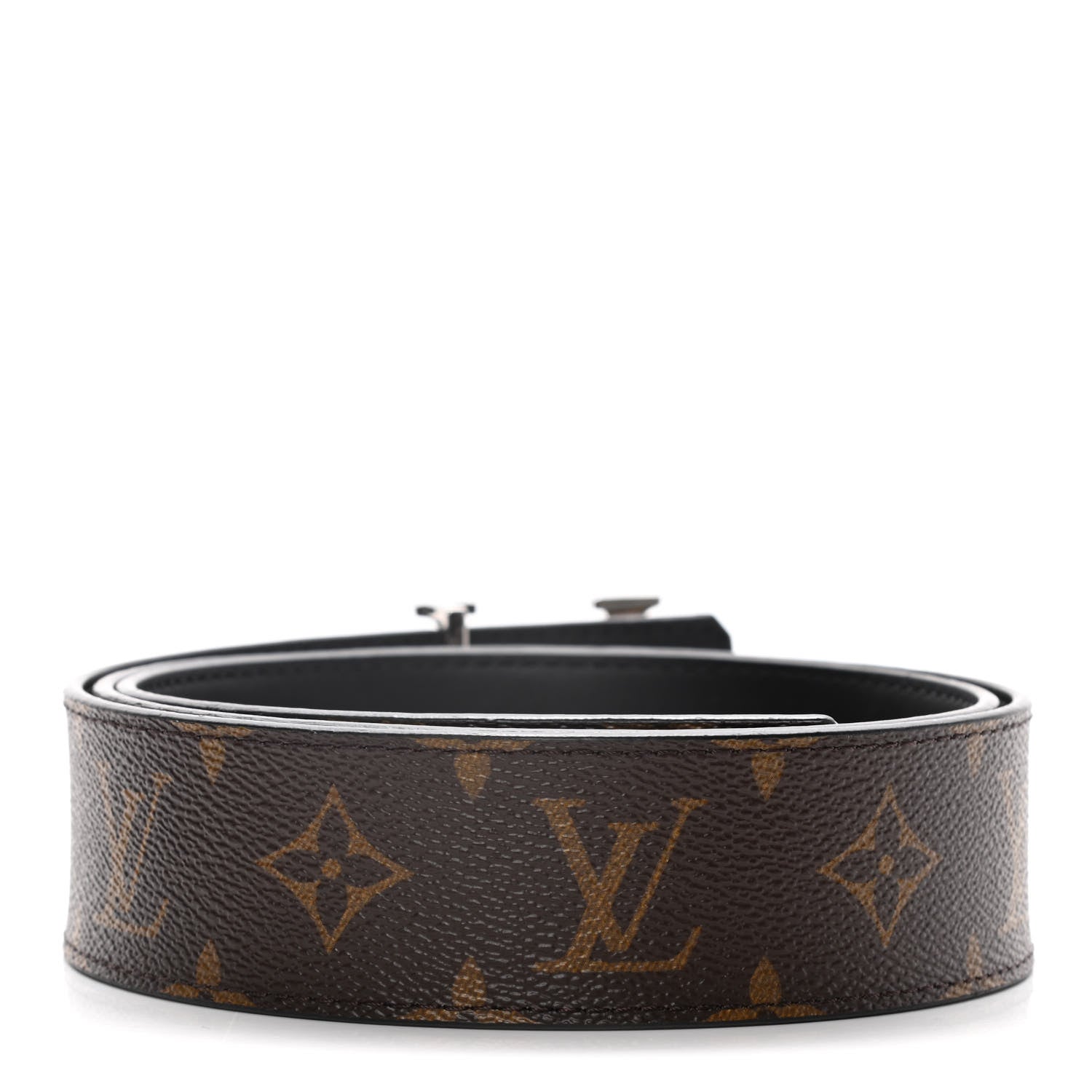 Louis Vuitton Calfskin Monogram 40mm LV Initiales Reversible Belt 95 38 Black 2 of 9