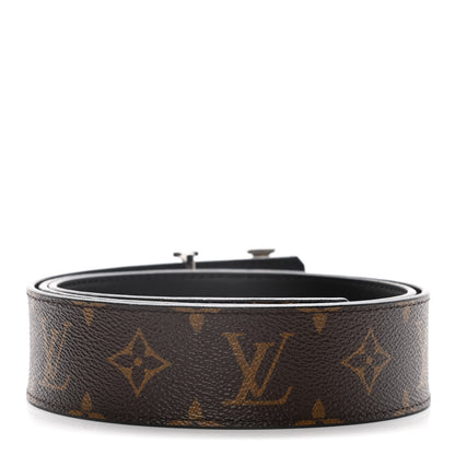 Louis Vuitton Calfskin Monogram 40mm LV Initiales Reversible Belt 95 38 Black 2 of 9