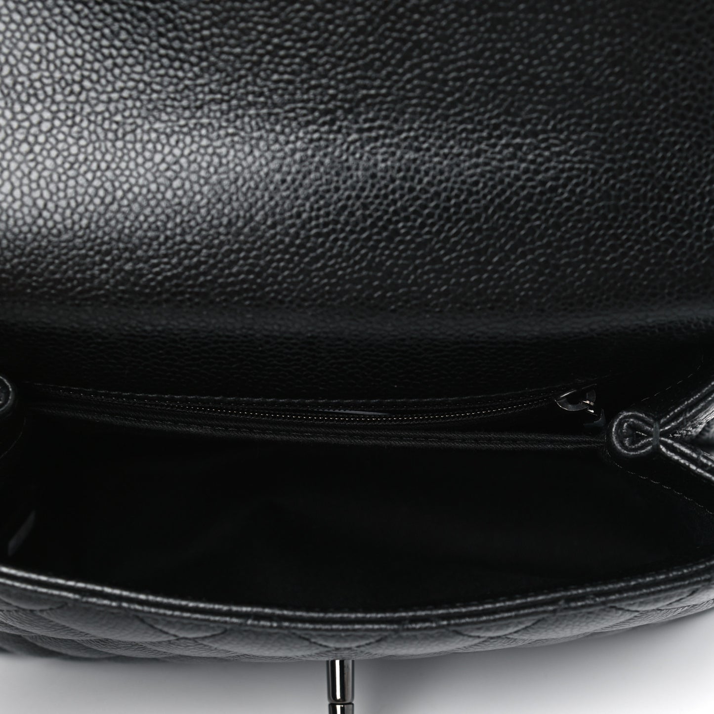 Caviar Quilted Mini Coco Handle Flap So Black