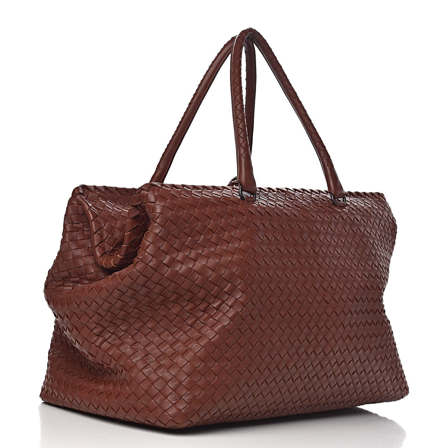 Nappa Intrecciato Brick Tote Canyon