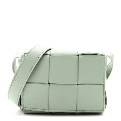 Bottega Veneta Lambskin Maxi Intreccio Candy Cassette Crossbody Bag Sage 1 of 9