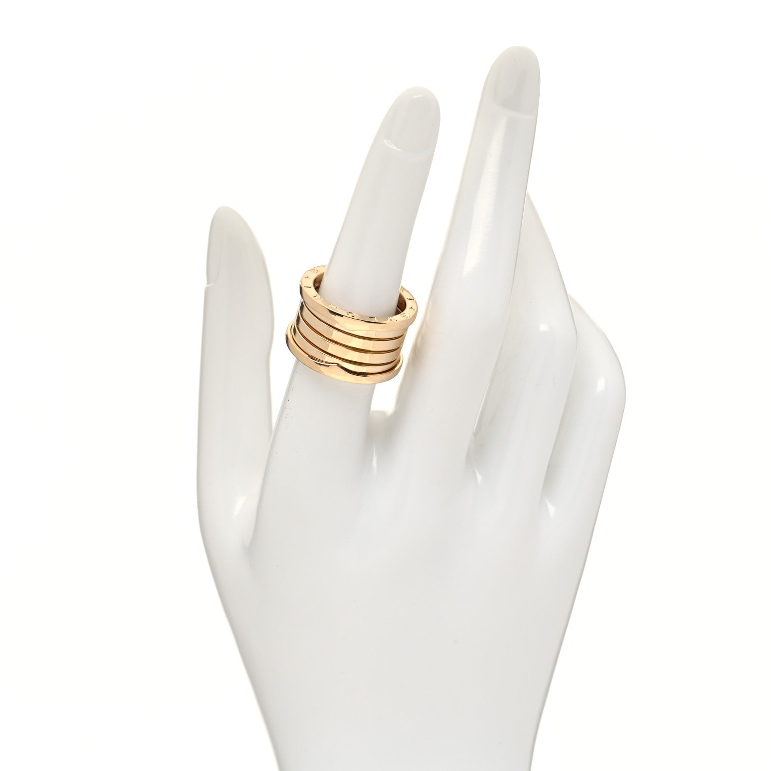 Bulgari 18K Yellow Gold B.Zero1 Five-Band Anniversary Ring 55 7.25 2 of 5