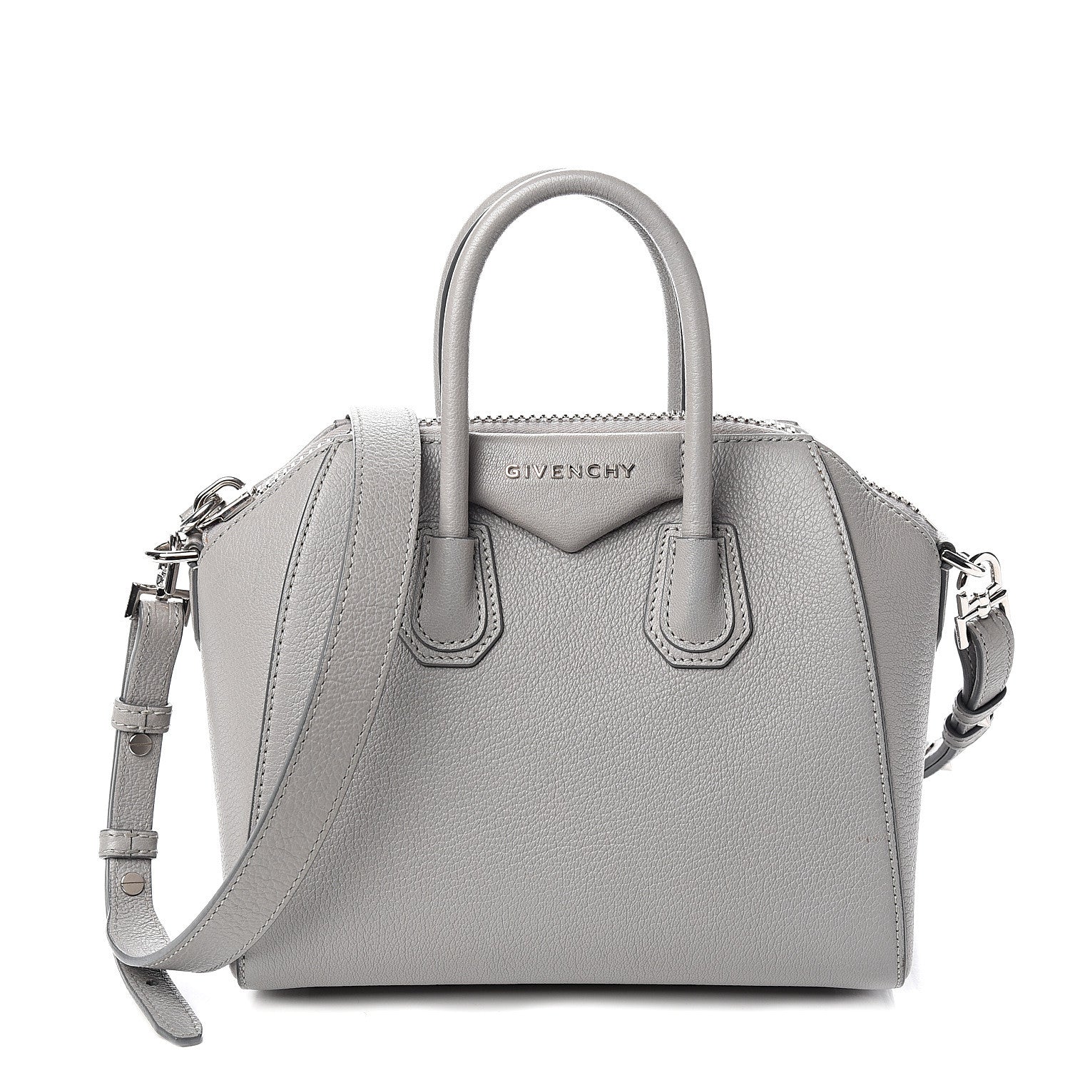 Givenchy Sugar Goatskin Mini Antigona Pearl Grey 1 of 16