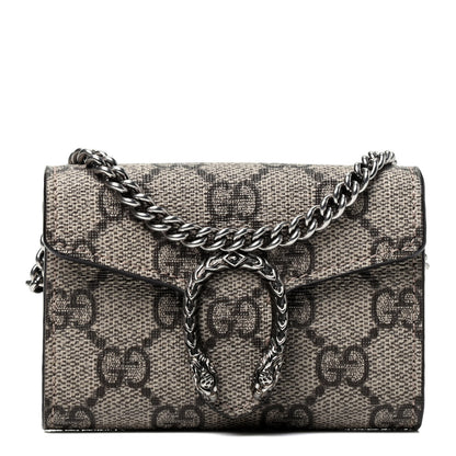 Gucci GG Supreme Monogram Dionysus Coin Purse Taupe 1 of 4