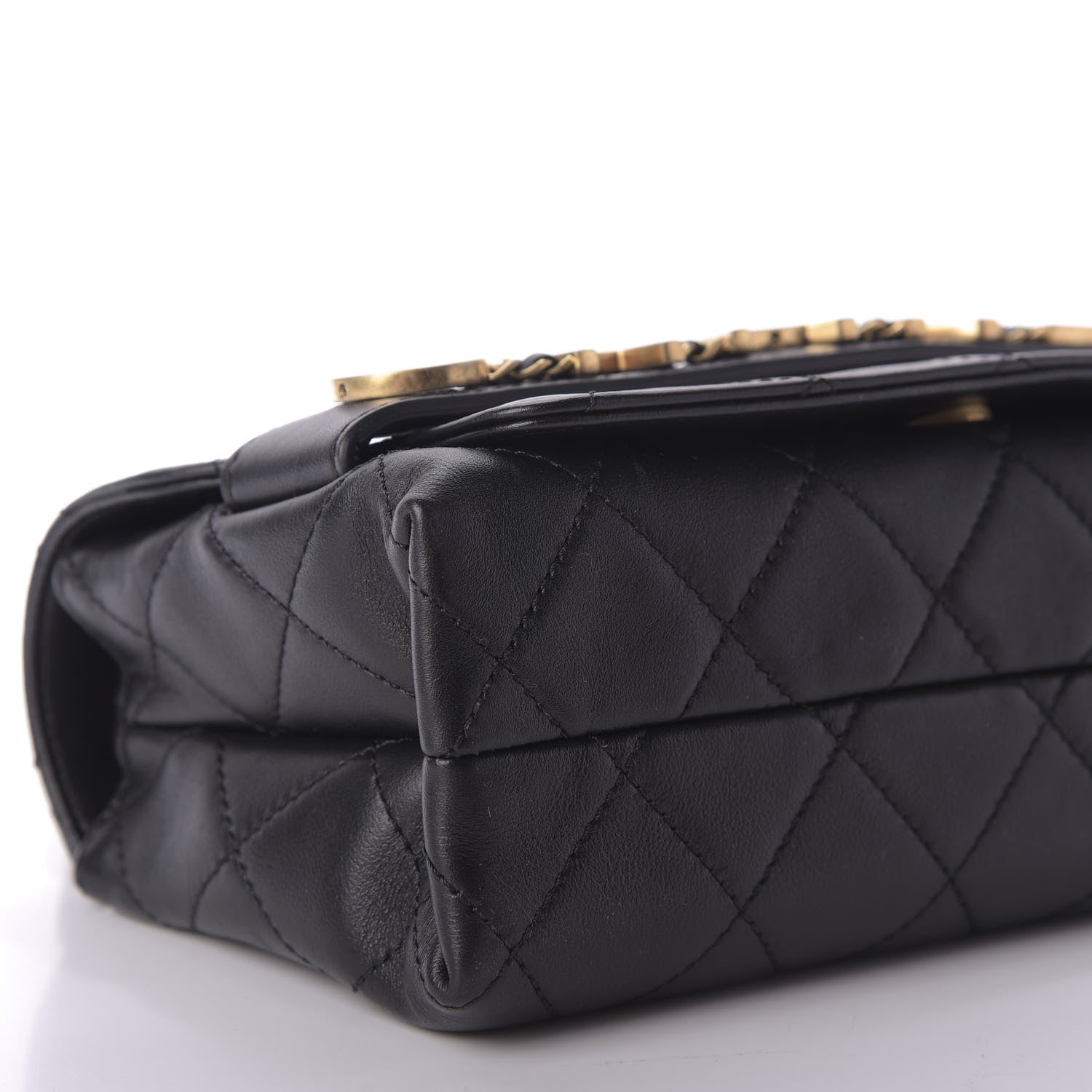 Chanel Calfskin Quilted Enchained Flap Black 6 of 9