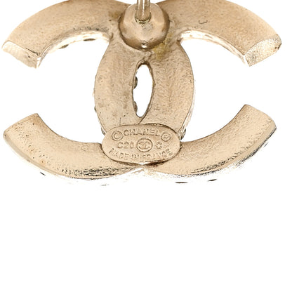 Chanel Crystal CC Earrings Gold 4 of 5