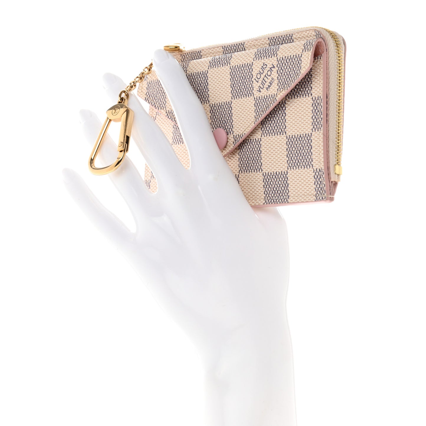 Damier Azur Recto Verso Card Holder Rose Ballerine