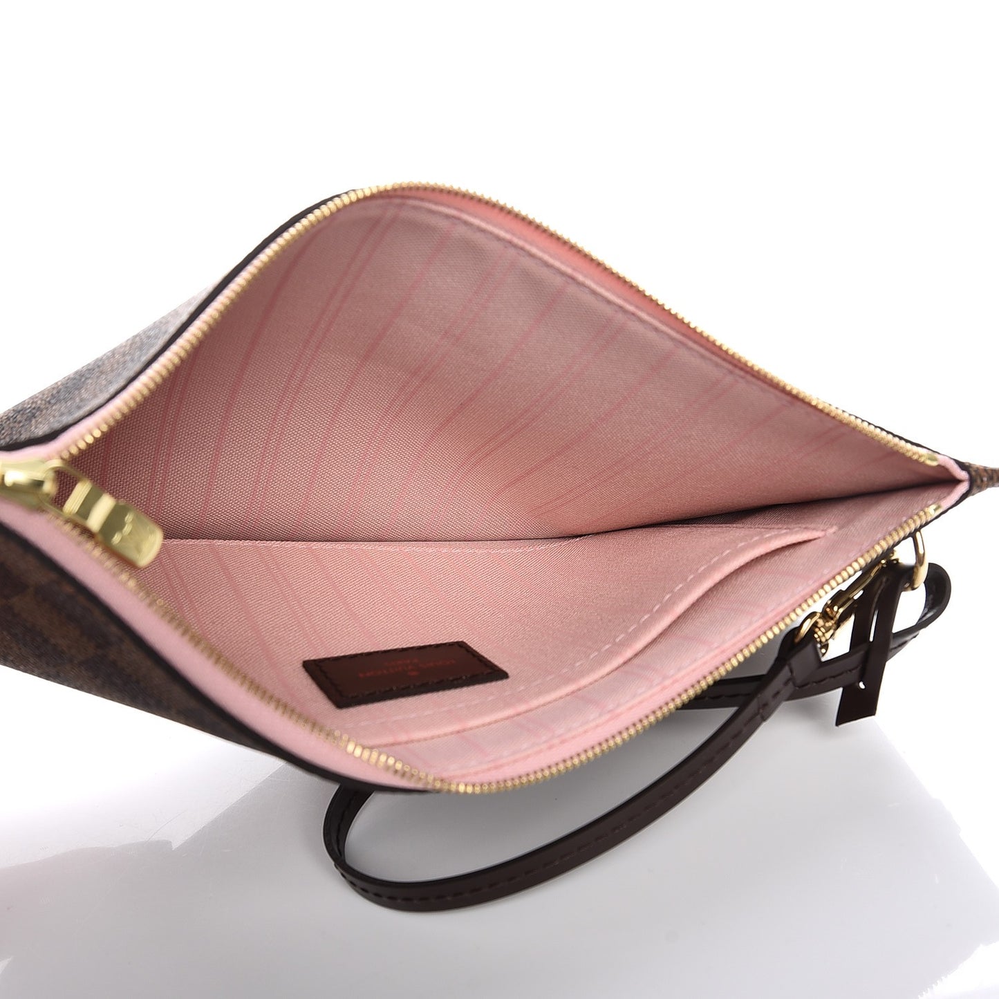 Damier Ebene Neverfull MM GM Pochette Rose Ballerine