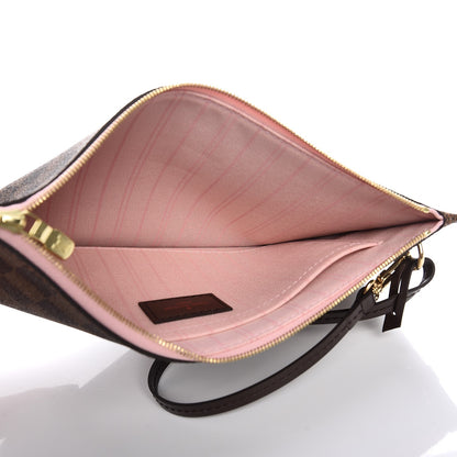 Louis Vuitton Damier Ebene Neverfull MM GM Pochette Rose Ballerine 5 of 8
