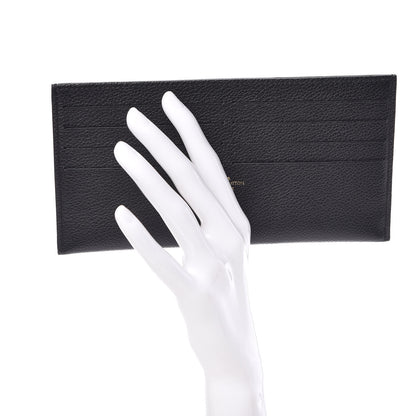 Louis Vuitton Calfskin Felicie Chain Wallet Card Holder Insert Black 2 of 6