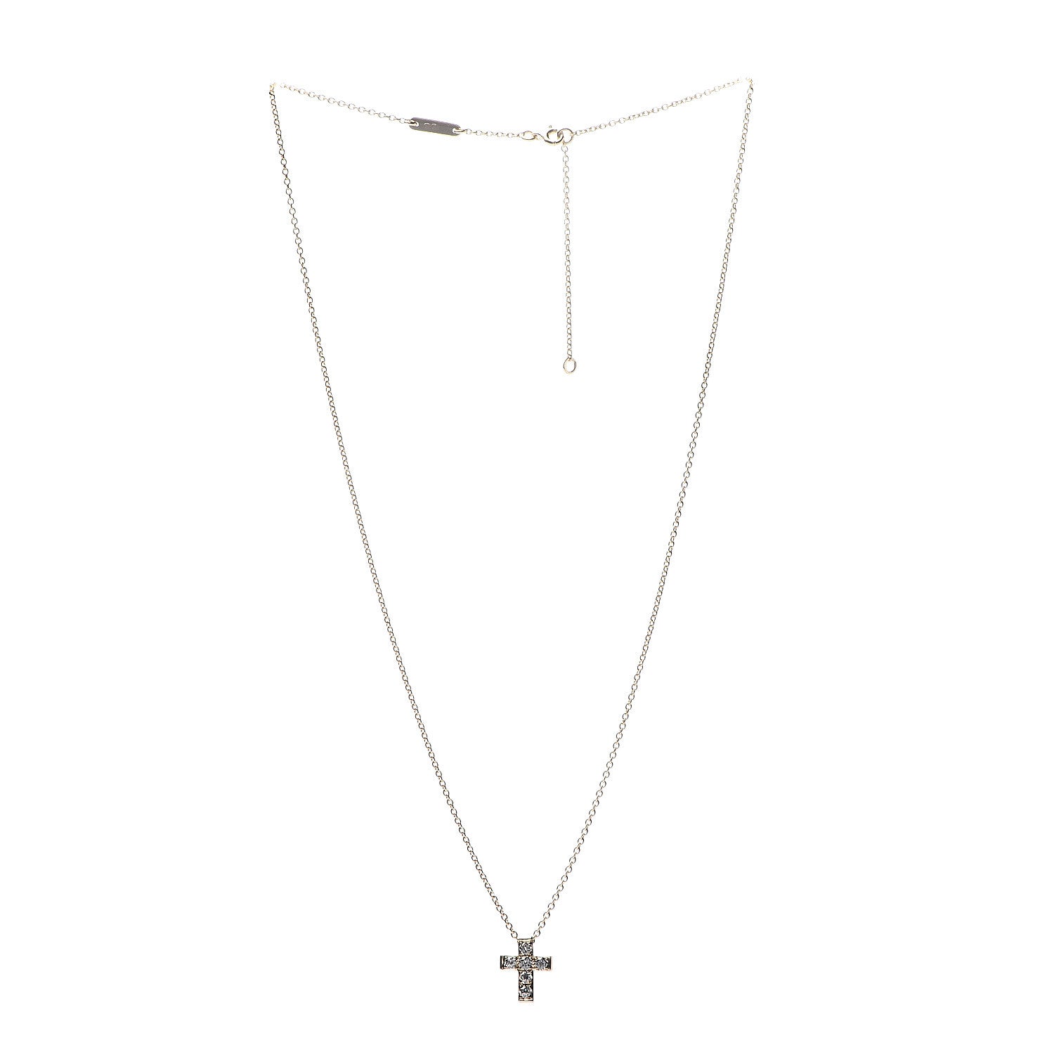Van Cleef & Arpels 18K Yellow Gold Diamond Cross Pendant Necklace 3 of 6