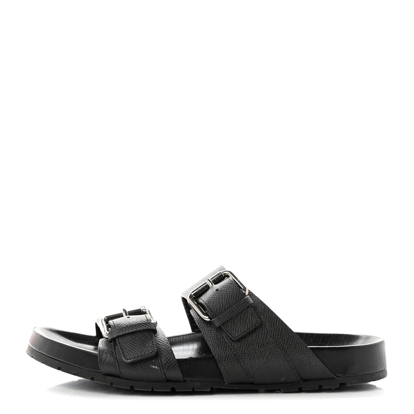 Taiga Monogram Men Eastside Mule Sandals 7 Black