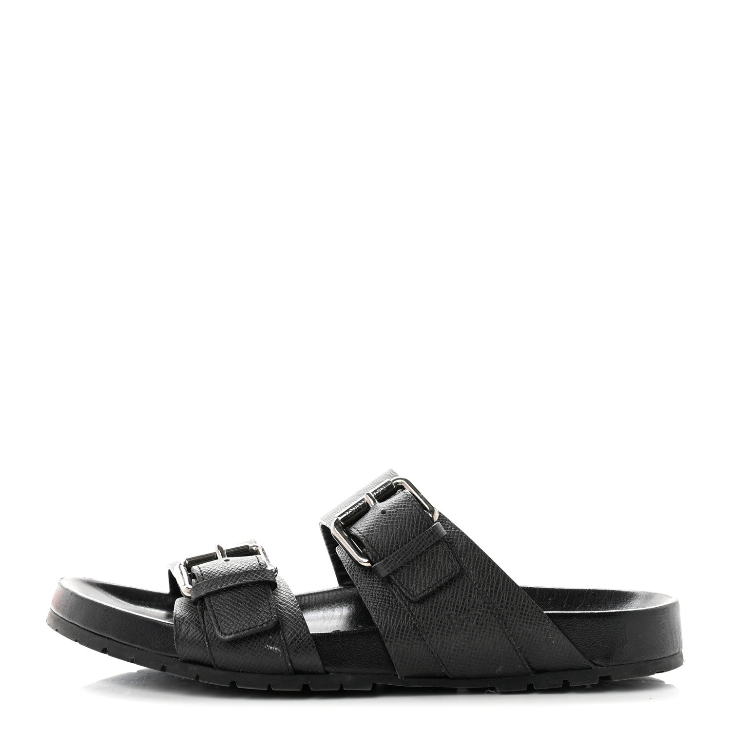 Louis Vuitton Taiga Monogram Men Eastside Mule Sandals 7 Black 1 of 9