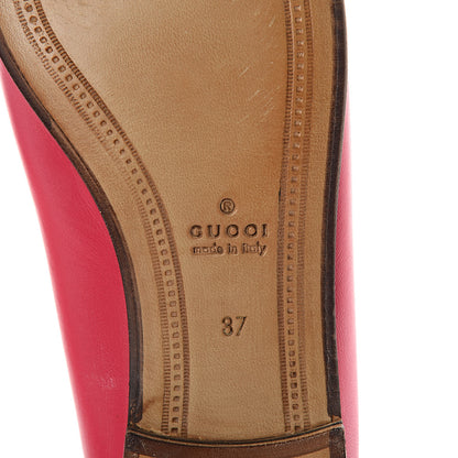 Gucci Lambskin Womens Brixton Horsebit Loafers 37 Hot Pink 6 of 9
