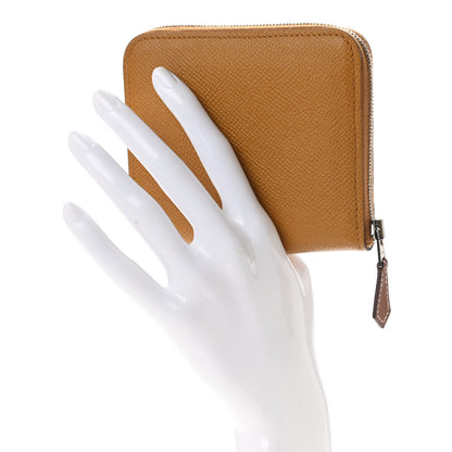 Hermes Epsom Silk'In Compact Wallet Sesame 2 of 7
