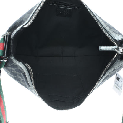 Gucci Monogram Web Medium Half Moon Hobo Black 5 of 7