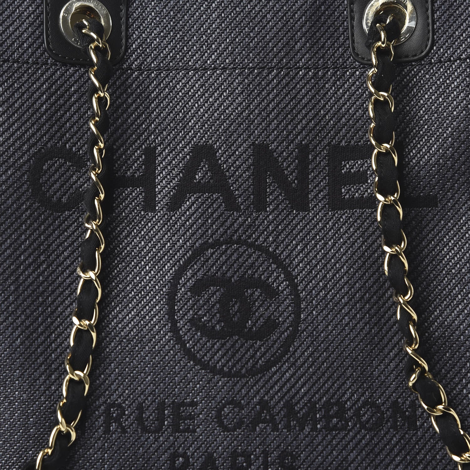 Chanel Mixed Fibers Medium Deauville Tote Black 11 of 12