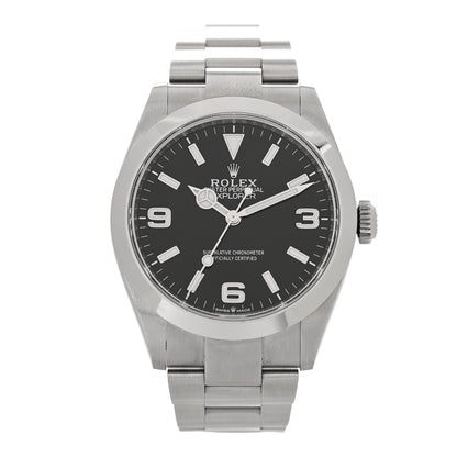 Rolex Stainless Steel 40mm Oyster Perpetual Explorer Watch Black 224270 1 of 5