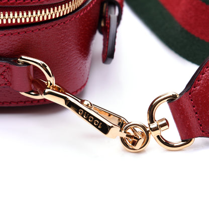 Gucci GG Supreme Monogram Flora Web Small Ophidia Top Handle Shoulder Bag Hibiscus Red 12 of 15