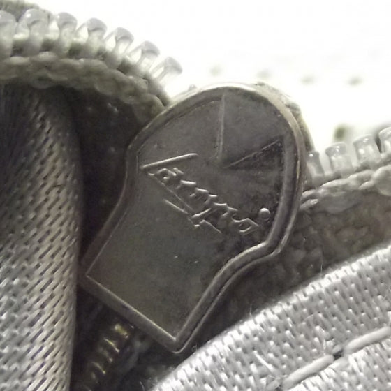 Metallic Crackled Calfskin Perforated Drill Flap Silver