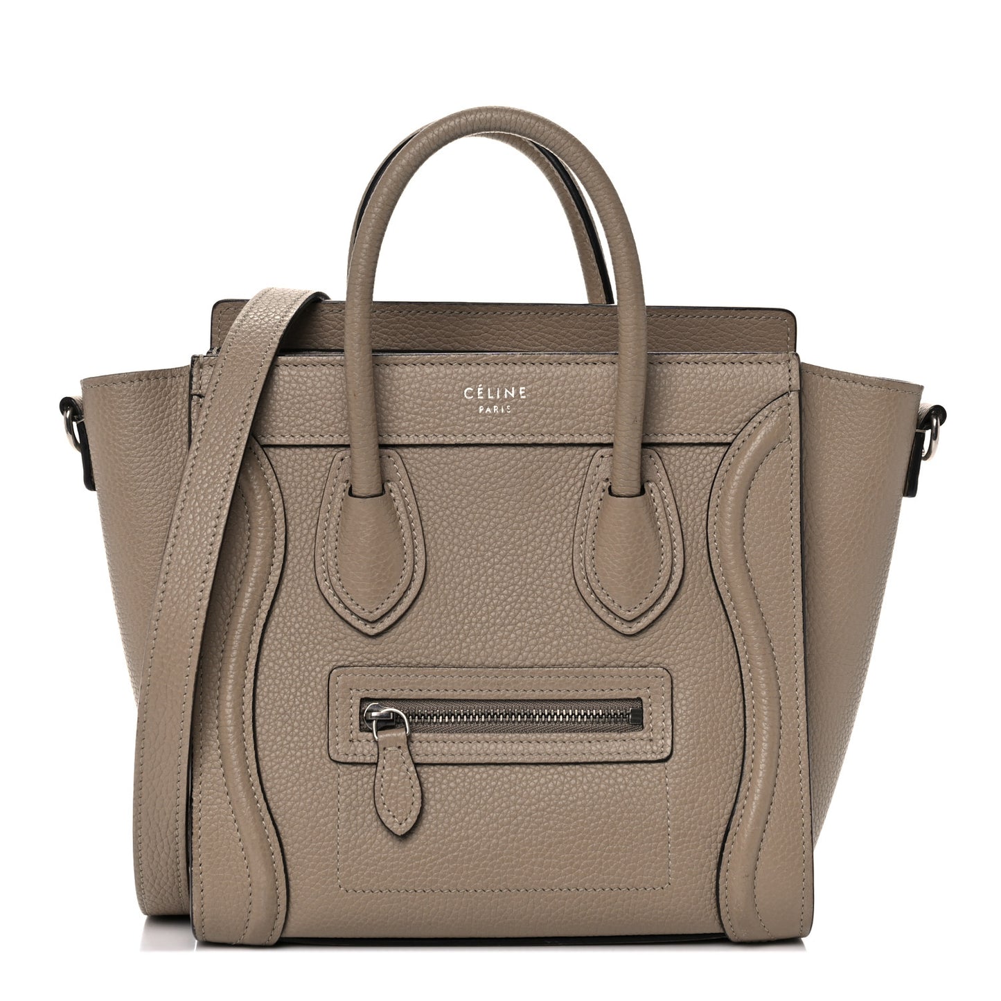 Drummed Calfskin Nano Luggage Dune