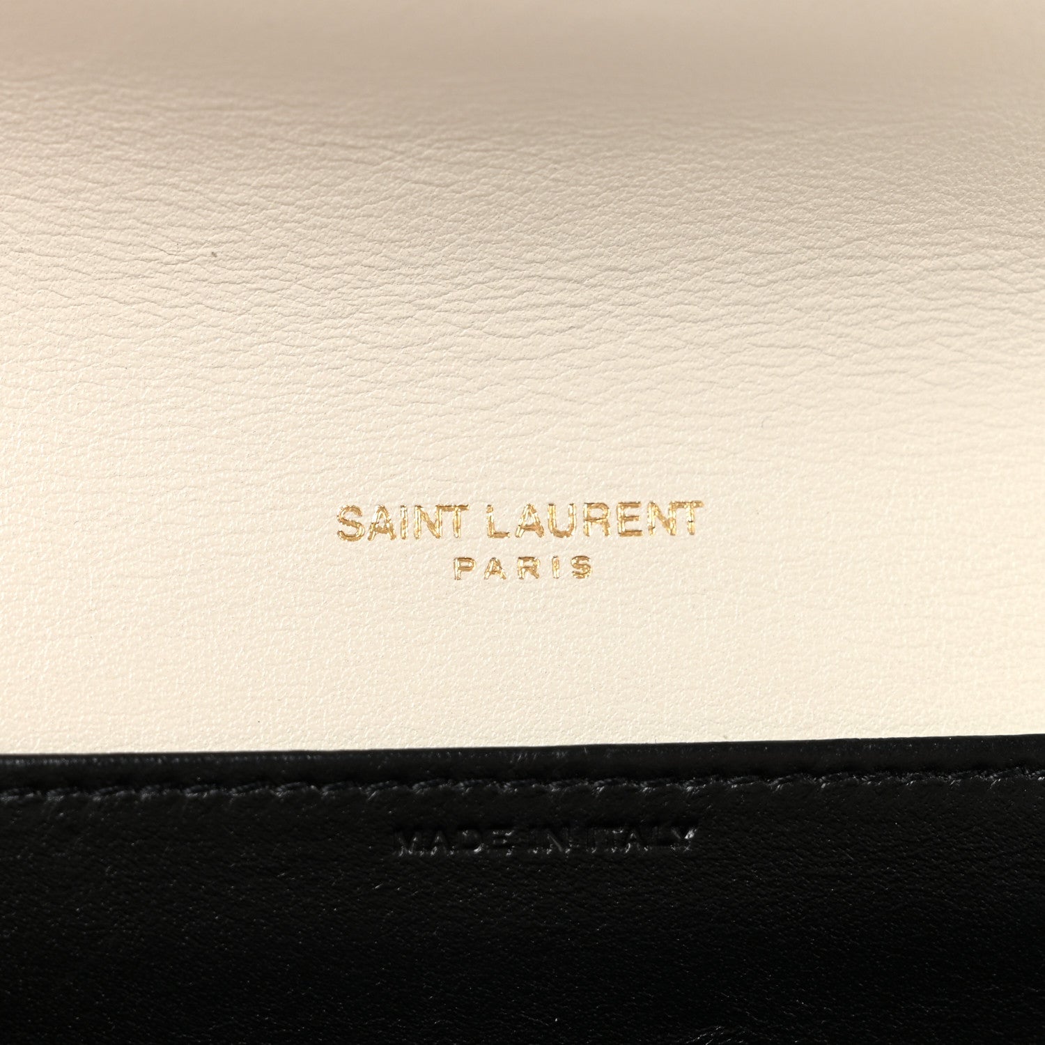 Saint Laurent Calfskin Crocodile Embossed Monogram Uptown Chain Wallet Crema Soft 7 of 14