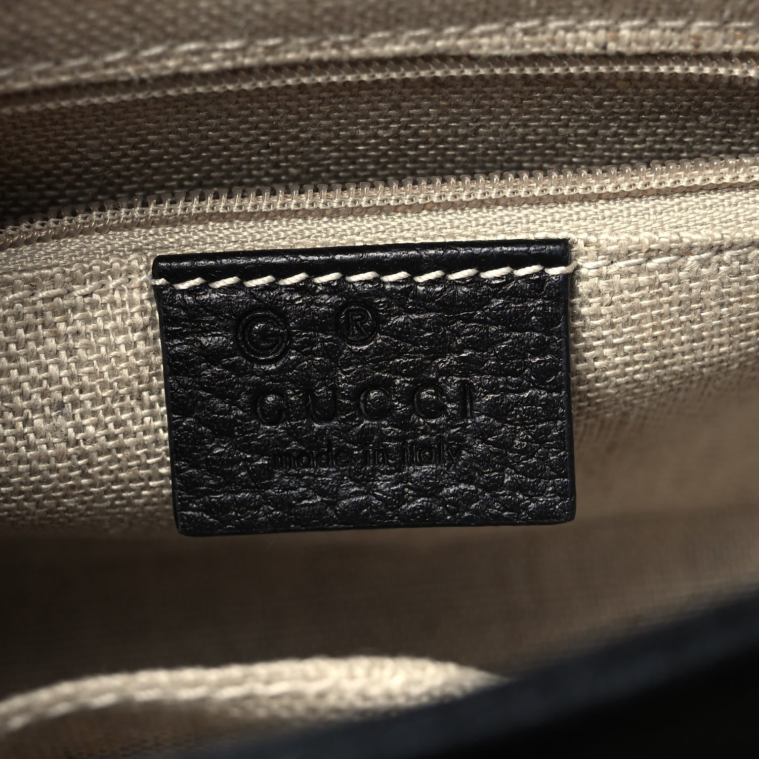 Gucci Dollar Calfskin Interlocking G Crossbody Bag Black 6 of 9