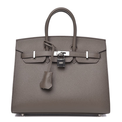 Hermes Epsom Birkin Sellier 25 Etain 1 of 10