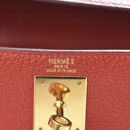 Hermes Chevre Mysore Kelly Sellier 28 Vermillion 20 of 37