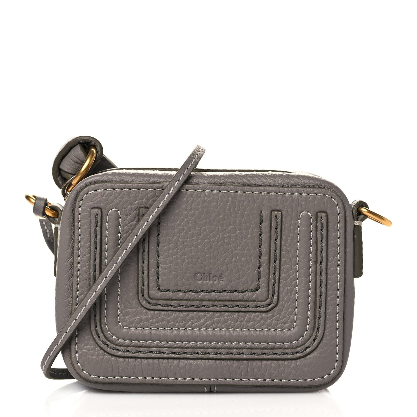 Calfskin Mini Marcie Crossbody Bag Cashmere Grey