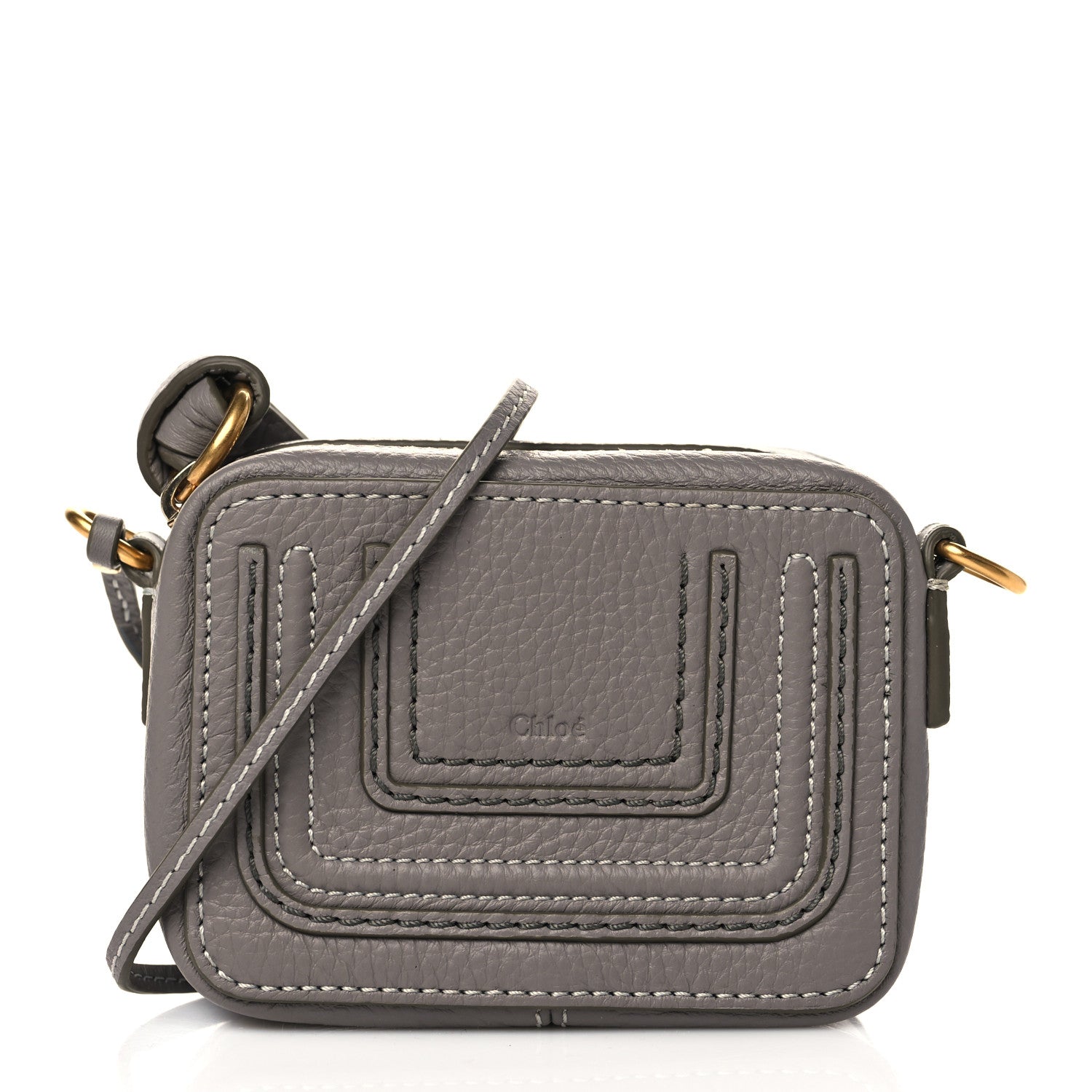 Chloe Calfskin Mini Marcie Crossbody Bag Cashmere Grey 1 of 8