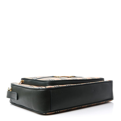 Burberry Smooth Calfskin 1983 Knight Check Link Large Camera Bag Dark Forest Green 4 of 9