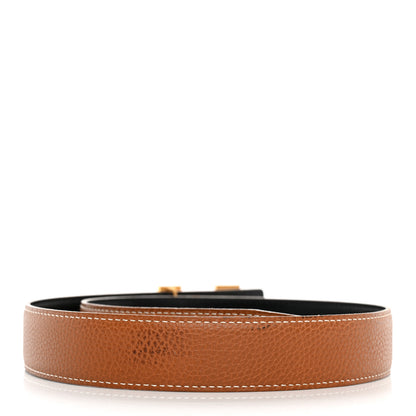Hermes Box Togo 32mm H Belt 75/30 Black Gold 2 of 8
