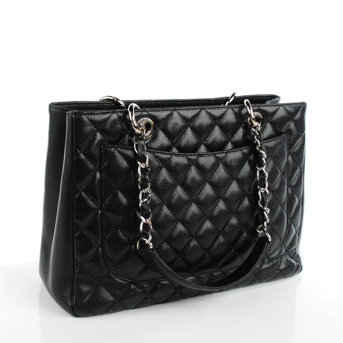 Caviar Quilted Grand Shopping Tote GST Black
