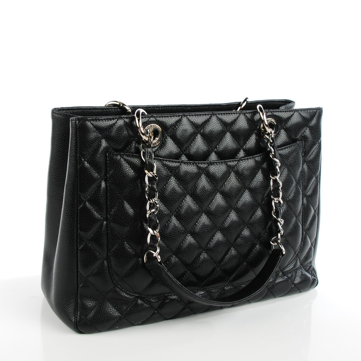 Chanel Caviar Quilted Grand Shopping Tote GST Black 3 of 7